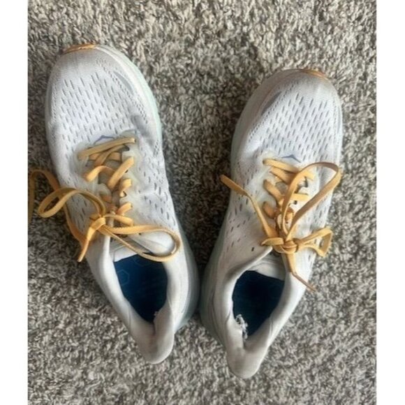 Hoka One One  Mach X Women's Running Shoes White, Aqua & Yellow Accents US 7.5 - Picture 8 of 8